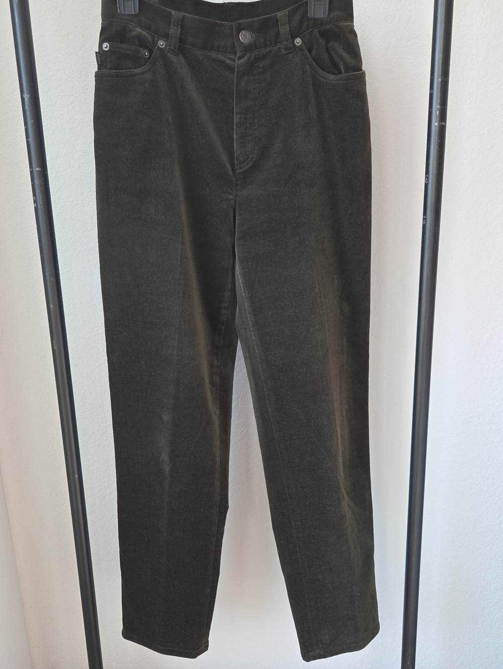 Lauren Ralph Lauren Womens Olive Green Corduroy Jeans Pants High waisted Sz 6